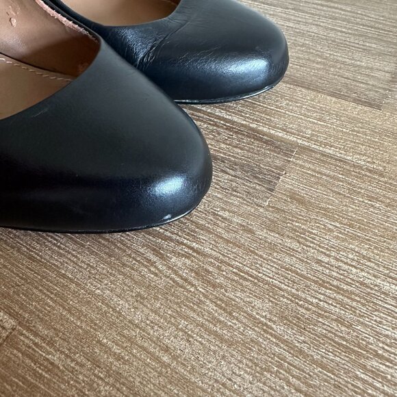 ALDO High Heel Pumps Black Womens Size 8.5 Leather and Suede Dress Shoes - Picture 6 of 7